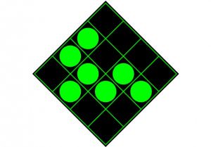 Grid with circles in it